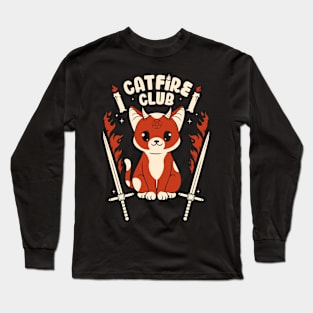 Cat Fire club Long Sleeve T-Shirt